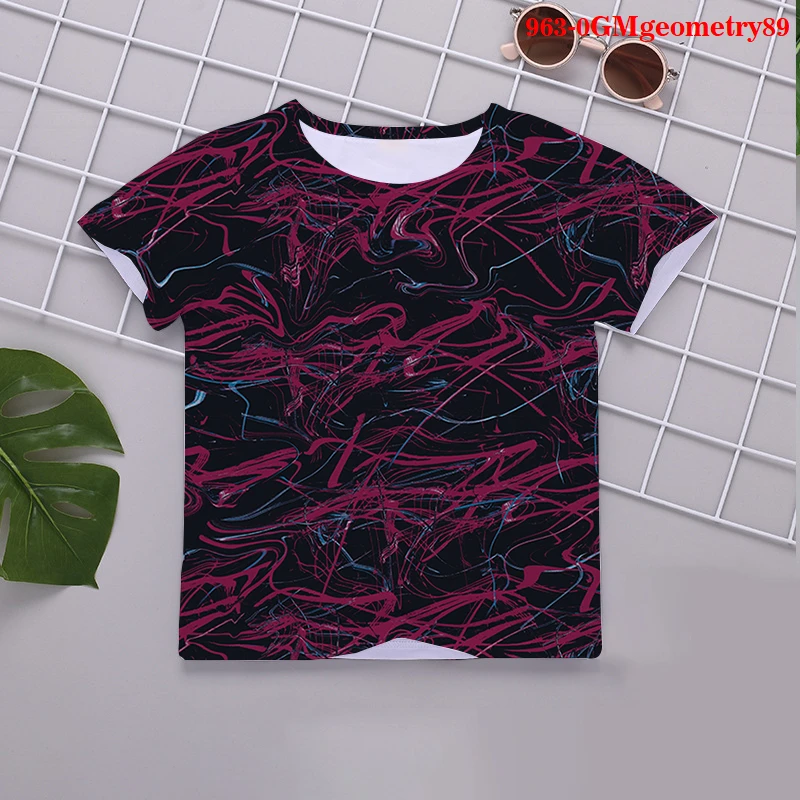 

Geometry Baby Boy Summer Clothes Tshirt Kids Harajuku Short Sleeve Shirts Toddler Girl Tops Fashion Kids T Shirt Top Fashion Tee