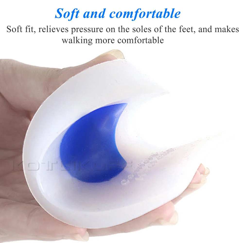 Unisex Plantar Fasciitis Insoles Medical Silicone Gel Insert Soft Elastic Heel Cup Shoes Pads Relief Spur Foot Pain Cushion | Обувь