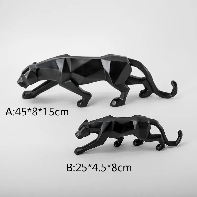 Удивительно Коллекционная Современная Геометрическая статуя леопарда