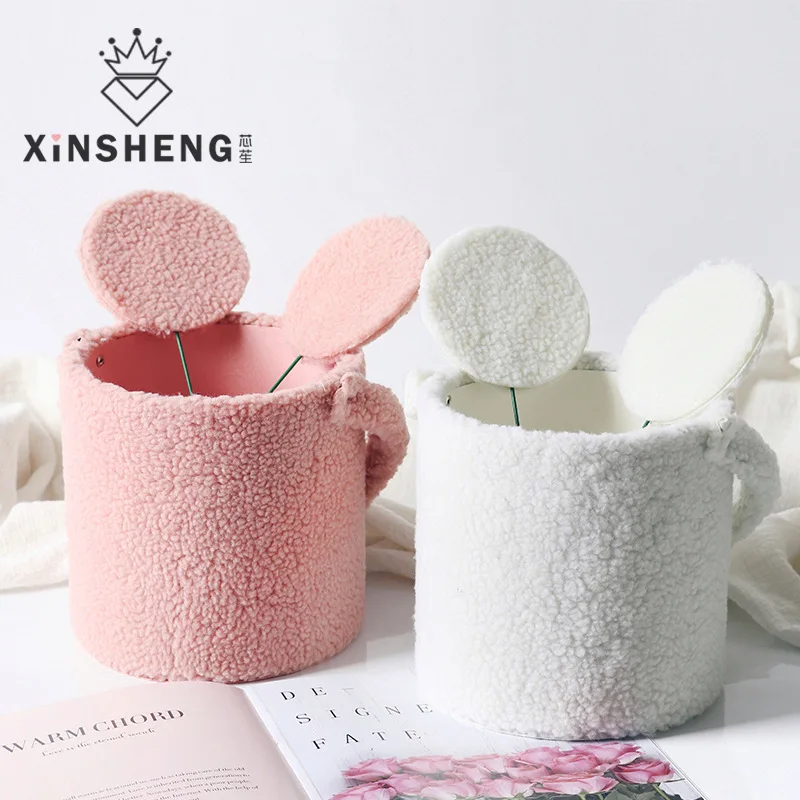 Креативный бархатный портативный цветочный горшок Микки Цветочная коробка