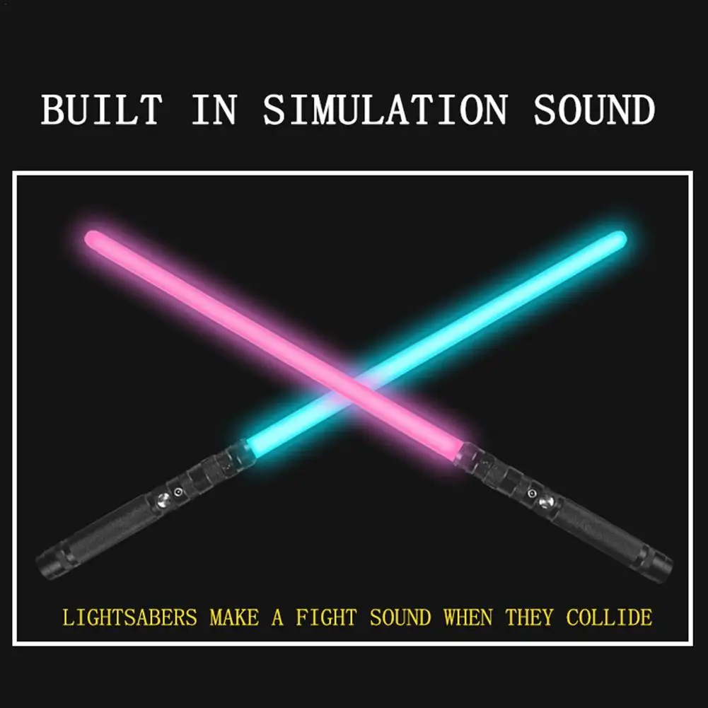 Sable de luz LED recargable para duelo pesado, sable de luz con 7 colores cambiables y simulaci&oacute;n de sonido, empu&ntilde;adura de Metal L, Force FX-3