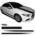 Наклейка на капот и дверь автомобиля, 1 стиль, боковая юбка, гоночная полоса, наклейка для Mercedes Benz W176 A Class A180 A200 A250 A45 AMG