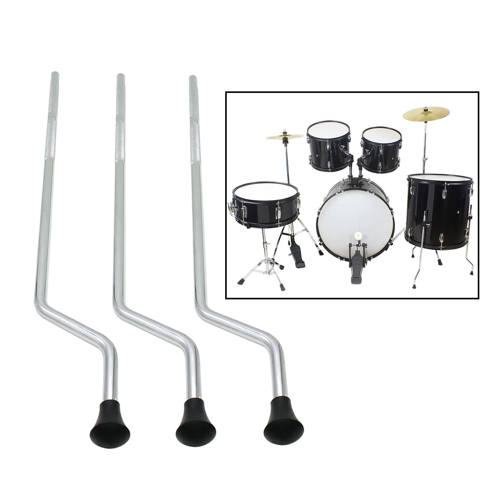 

Heavy Duty Floor Tom Drum Legs Non-slip Surface Plating Anti-Rust Percussion Replacement Parts Accessories DIY