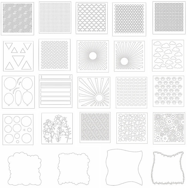 

6*6inch Flowers Leaves Repetition Painting Plastic Stencil for DIY Scrapbooking Drawing Paper Cards Crafts Template 2020 07