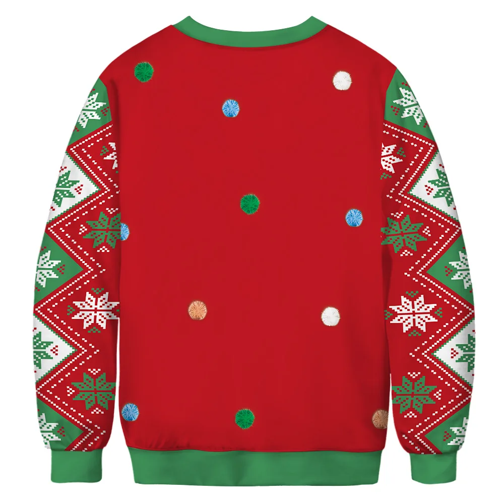 Унисекс милый животный 3D принт Уродливый Рождественский свитер пара наряд