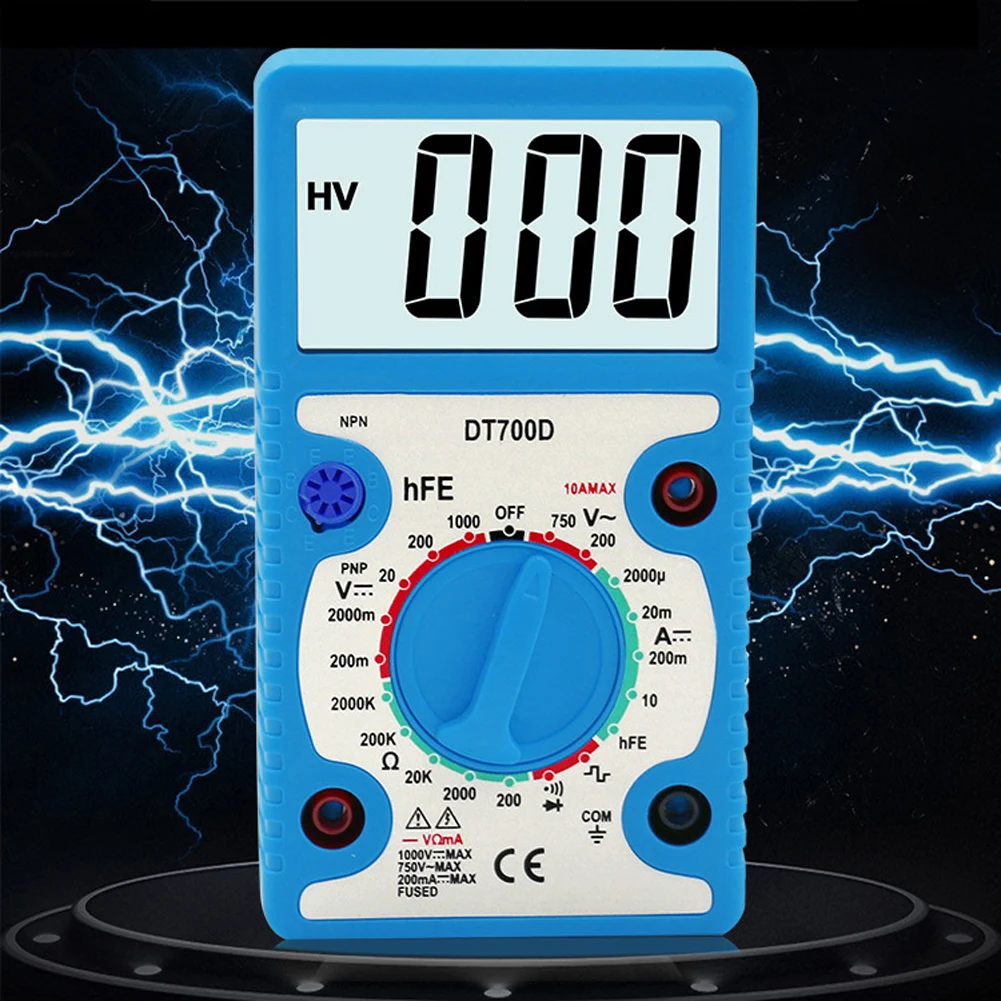 Digital Multimeter Buzzer Overload Protection Mini Wave Output Voltmeter Tester for DC voltage AC voltage Measuring Large Screen