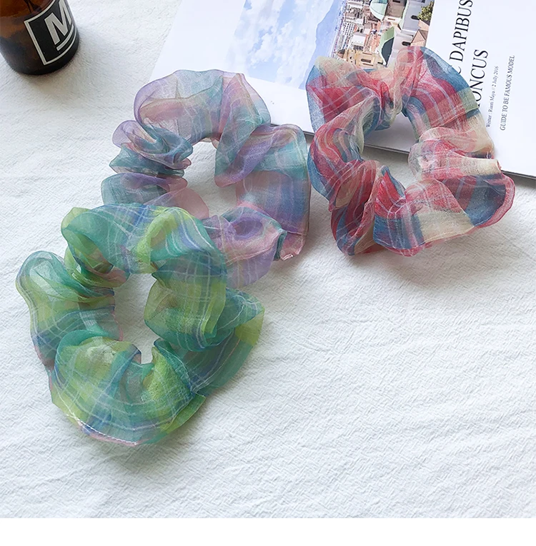 Новинка модная прозрачная сетчатая пряжа в полоску милая маленькая свежая