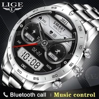 lige new smart watch men heart rate blood pressure smart clock health sport fitness tracker dial call smartwatch for android ios
