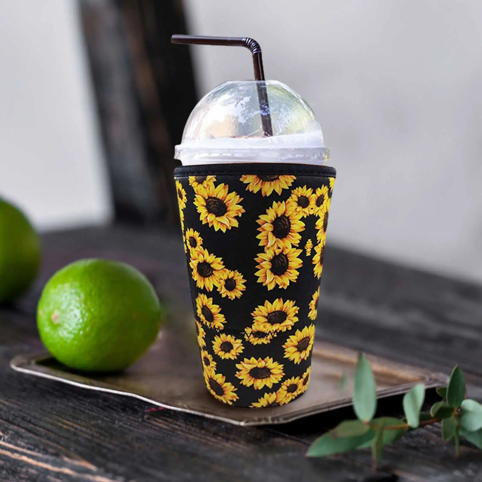 3 шт. многоразовые ледяные кофейные чашки с защитой от падения неопреновый рукав