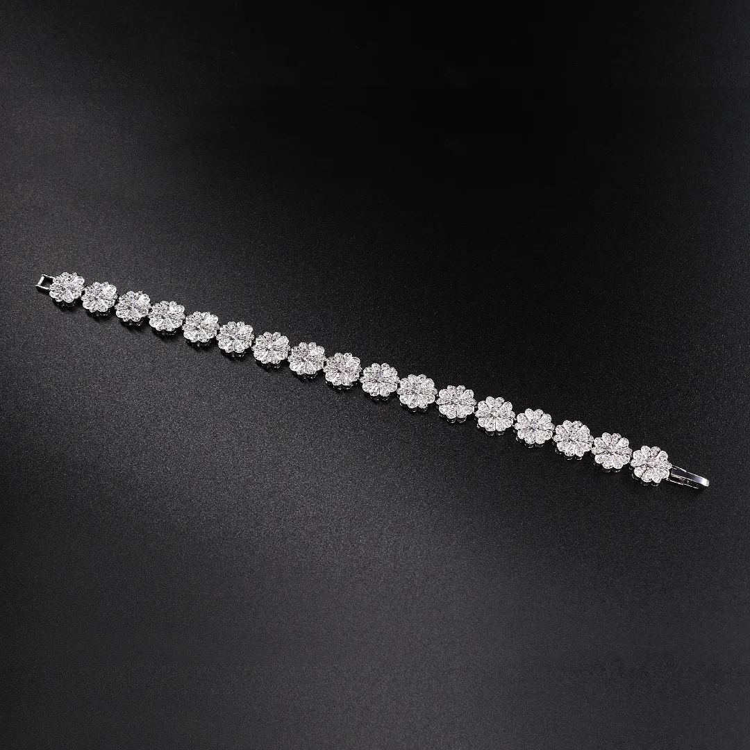 

stones jewelry wholesale Rhinestone Necklace Earrings Classic Woman Wedding party jewelry set