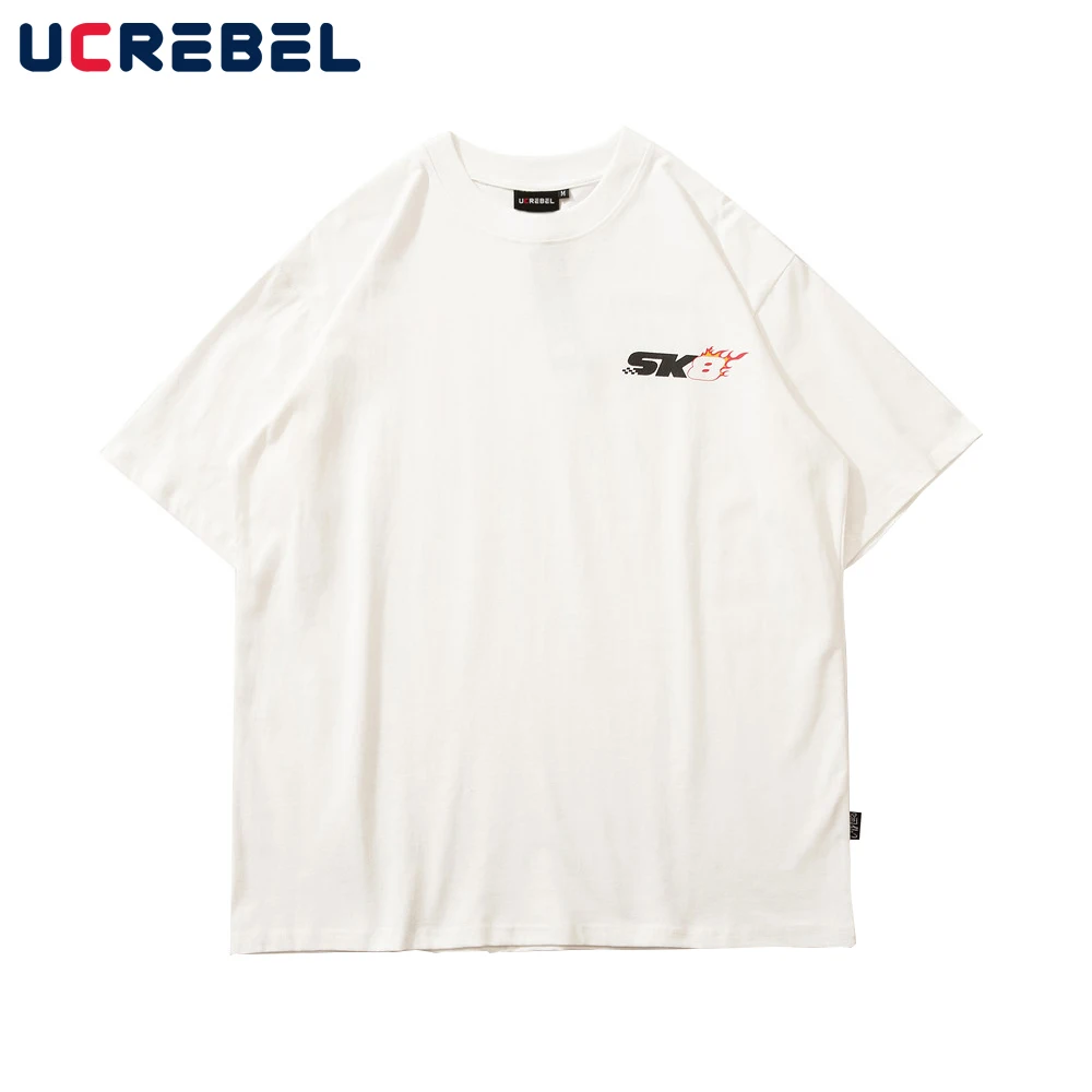 

Letter Print Short Sleeve T-shirt Mens Summer Simple Casual Crew Neck Cotton Tee Streetwear Loose Half-Sleeve Tshirt Men