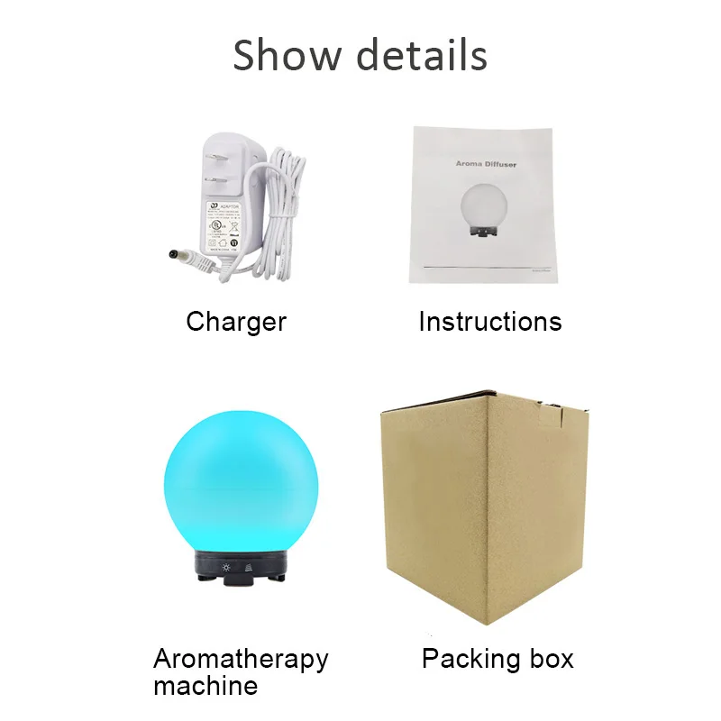 

300ML Air Humidifier Ultrasonic Diffuser Aroma Essential Oil Led Night Light Mist Purifier Humidifier for home office