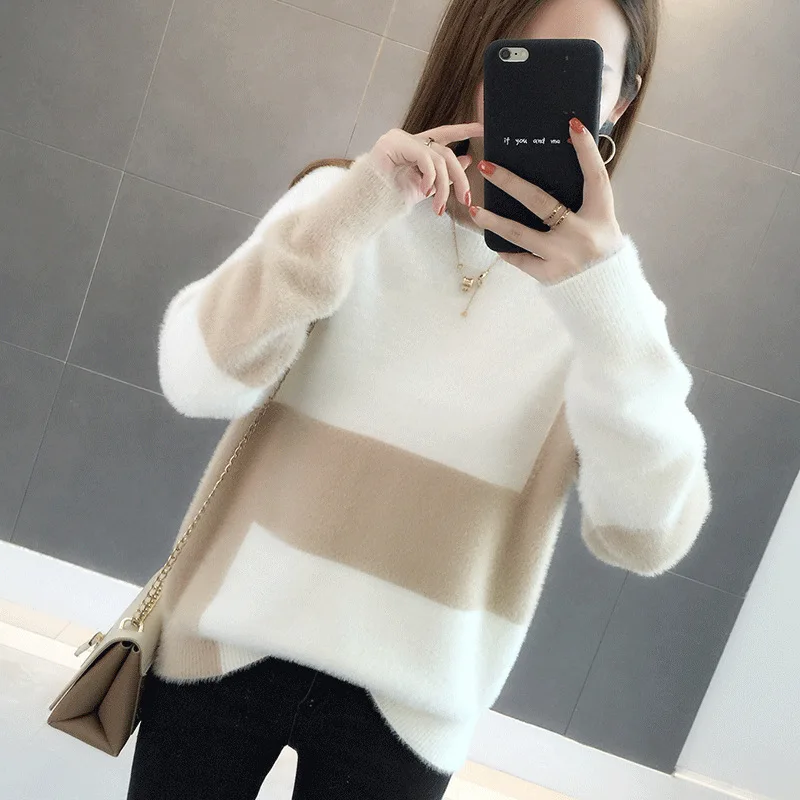 Женский бархатный свитер с капюшоном свободный элегантный имитацией воды в