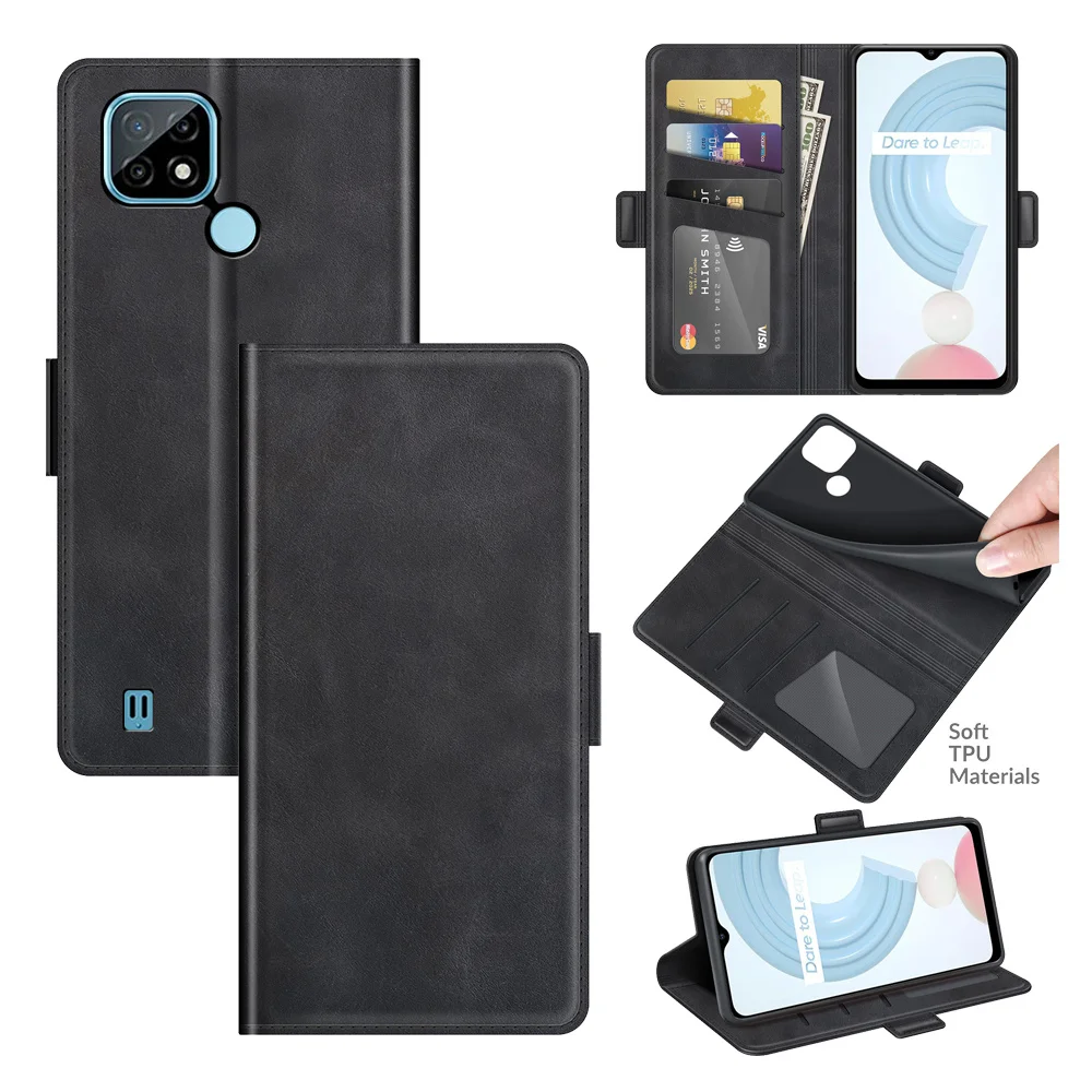 

Кожаный чехол-книжка для Realme C21