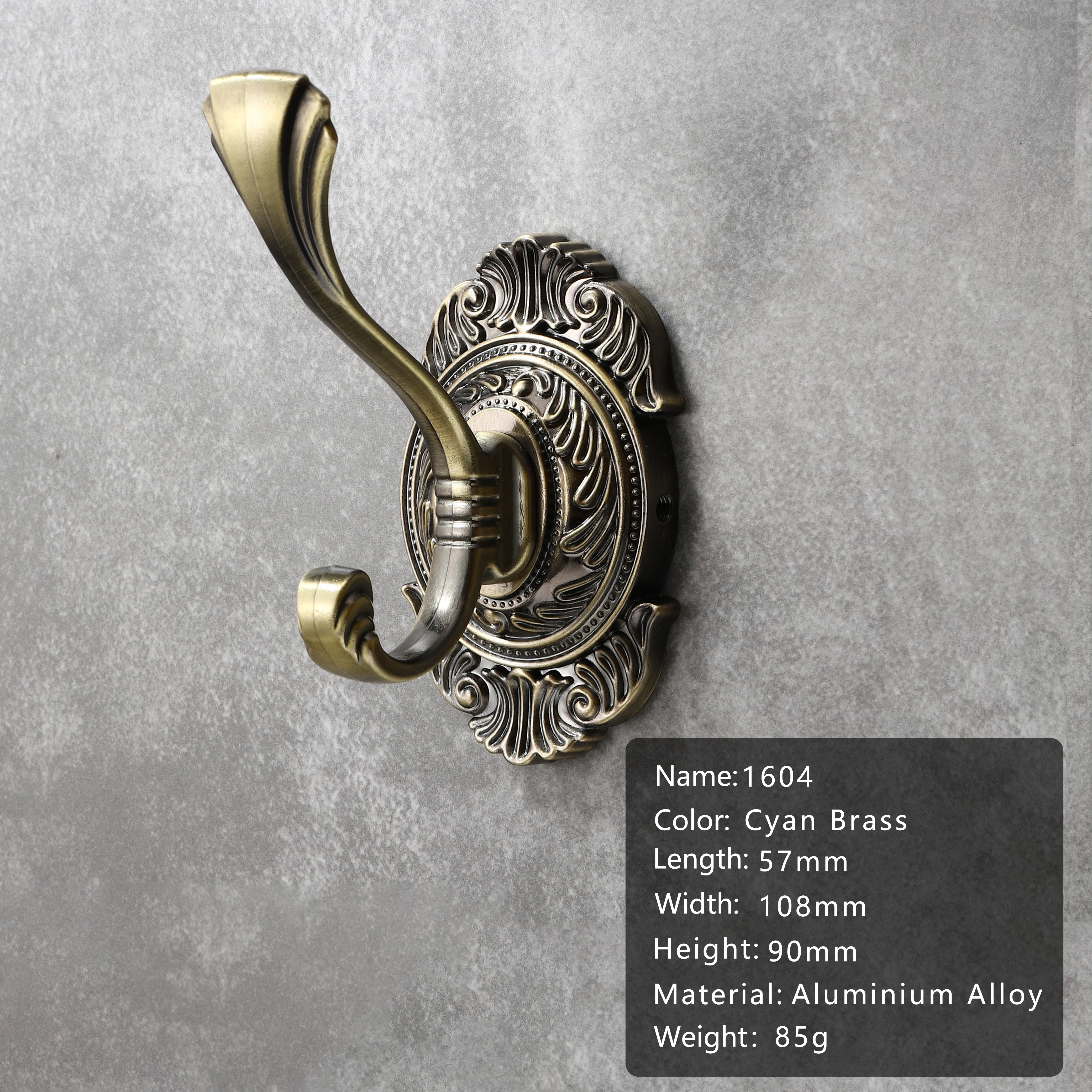 Большой Крючок для пальто в Европейском стиле, настенный крючок для одежды, ванной комнаты, из алюминиевого сплава, черный зеленый красный