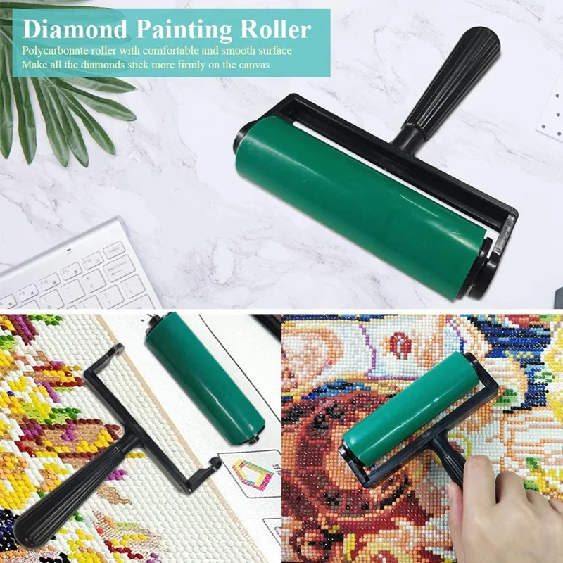 professional paint brushes Roller Brush Plastic DIY Diamond Painting Brushing Craft Art Roller Drawing Tools for Home Wall Decorative Accessories large paint roller