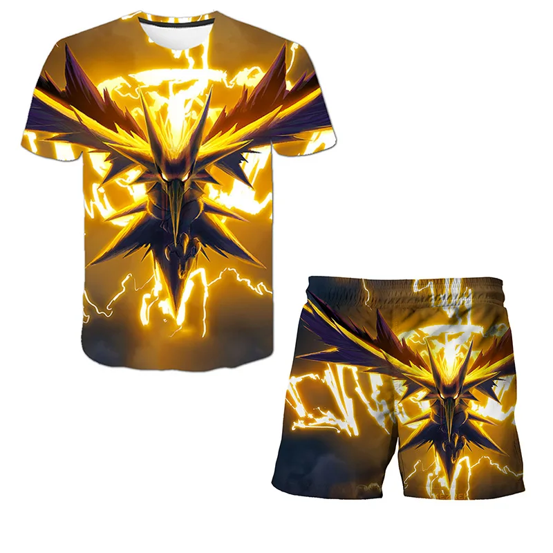 

Summer T-shirt Tops Baby Boys Kids 3D Printed Anime Funny Sonic- Costume Frozen Designer Toddler Clothes Children's Sets