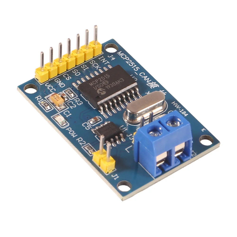 

1PC MCP2515 CAN Bus Module TJA1050 Receiver SPI Module For Arduino Raspberry Pi Diy Kit MCU ARM Controller
