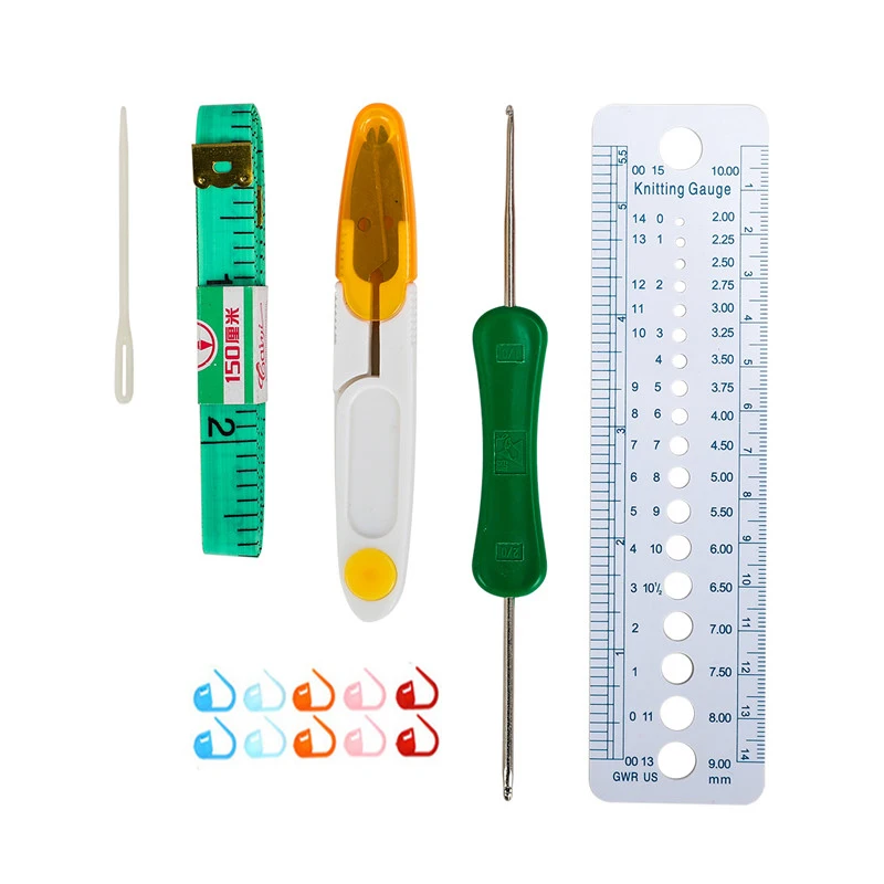 121pcs Double Point Stainless Knitting Needles Set Straight Circular Kit Crochet Hooks with Bag | Дом и сад
