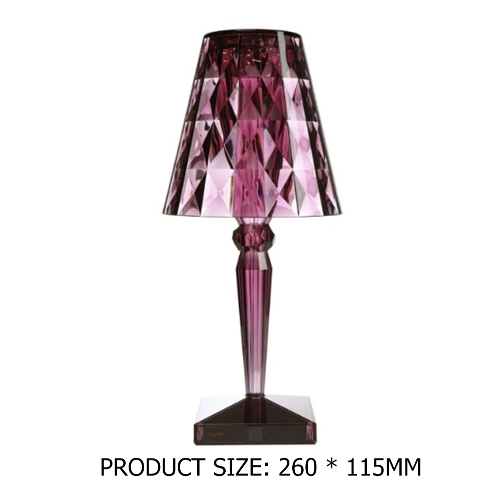 

Acrylic Diamond Desktop USB Lamp Night Lights Transparent Prism Desk Lamps Lighting Decor for Bar Bedroom Living Room Decoration