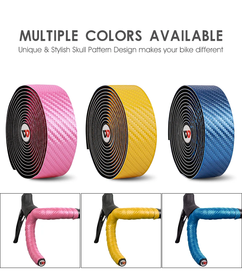 WEST BIKING Bike Handlebar Tape EVA PU Road Bicycle Handlebar Tape Anti-slip Shock Absorption Cycling Wrap End Plug Accessories