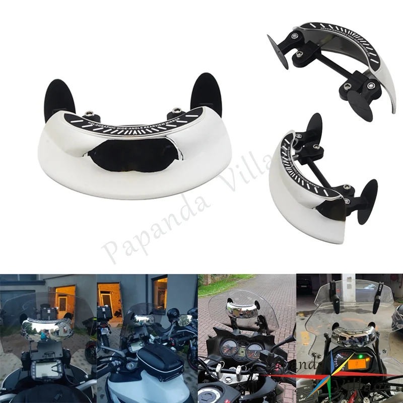 

180+ Degree Wide Angle Blind Spot Rear View Mirrors Universal High Screen Safety Auxiliary Rearview Mirror for Honda BMW R1200GS