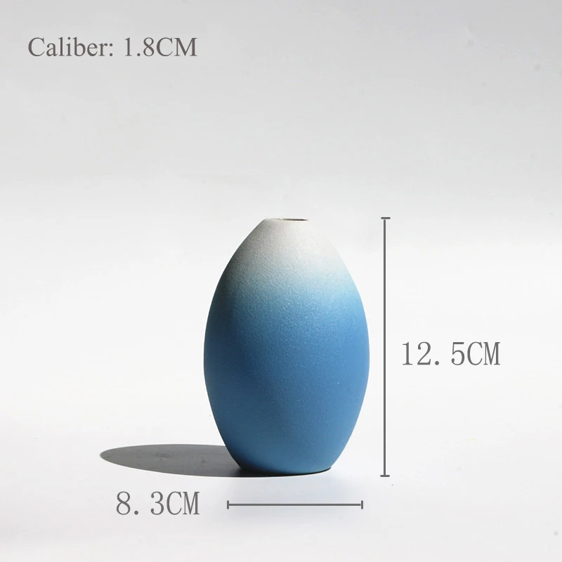 B5-Blue Оригинальность ваза для украшения интерьера современные измельченные керамические вазы настольная керамическая ваза, домашний декор синий и желтый - Цвет: B5-Blue