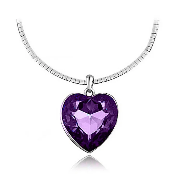 Сердце океана любовь кулон Титаник Ожерелье Мода Сапфир инкрустированные