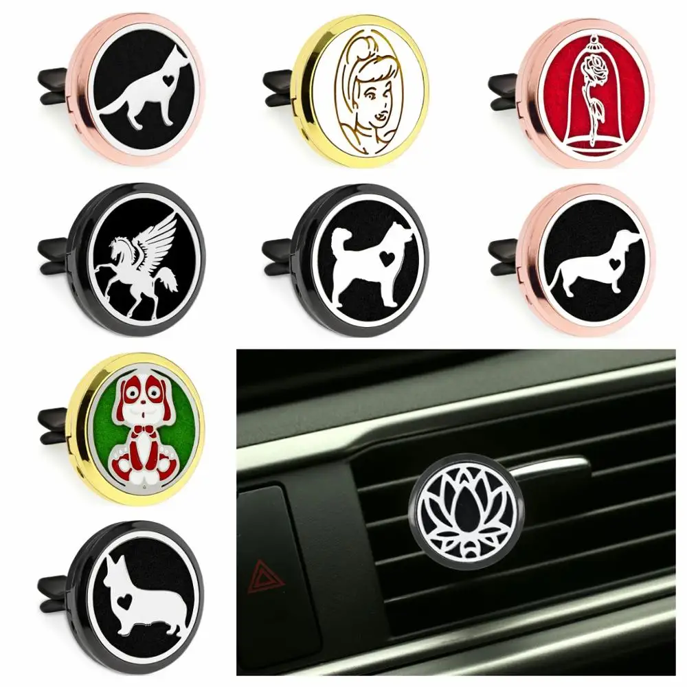 Симпатичный эмалированный диффузор в виде собачьего флага медальон зажим для