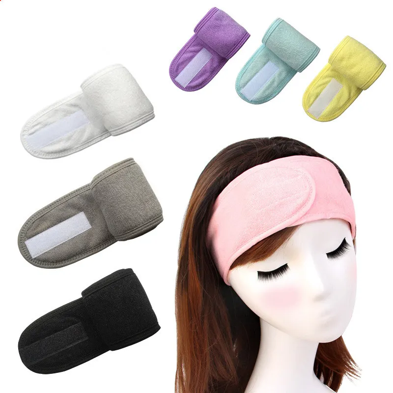 Adjustable Wide Hairband Yoga Spa Bath Shower Makeup Wash Face Cosmetic Headband For Women Ladies Make Up Accessories New images - 1