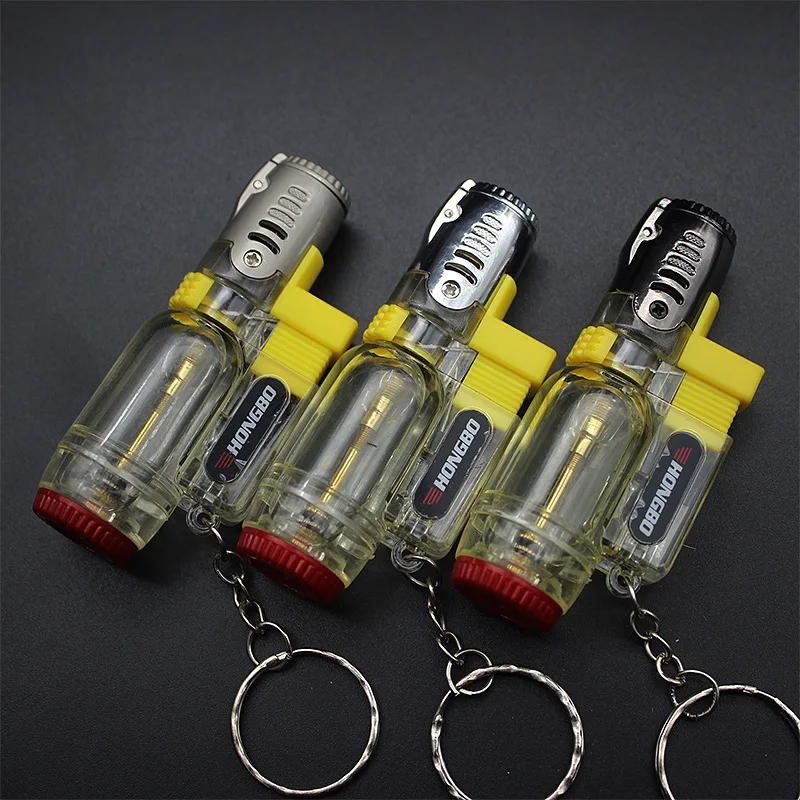 Маленькие Сварочные горелки с замком огненная прямая зажигалка брелок для