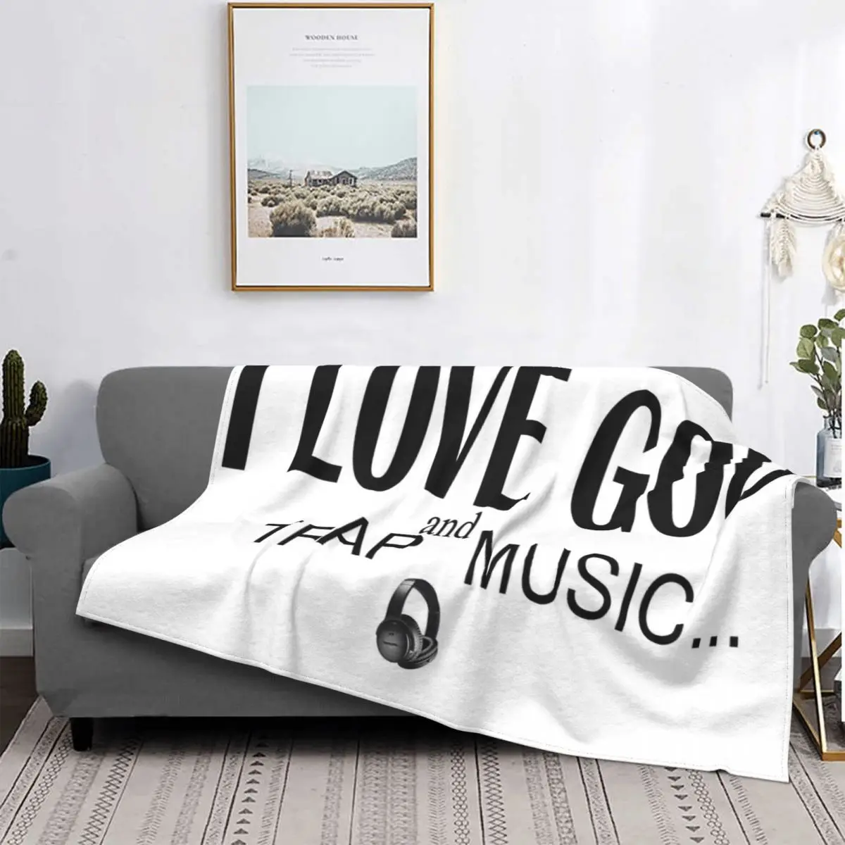 

I Love God And Trap manta colcha cama Edredon a cuadros sofa cuadros Manta con capucha ropa de cama y fundas