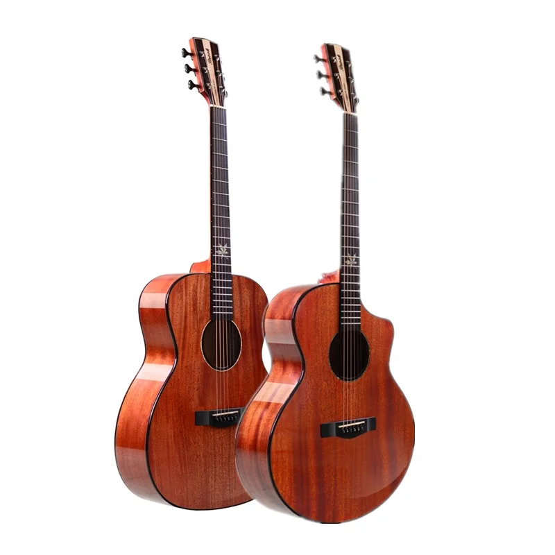 

Пальцевая Mahoga все из массива дерева акустической гитары 41 дюймов народная гитара деревянной гитары отправляются в 40 дюймов дорожная гитара...