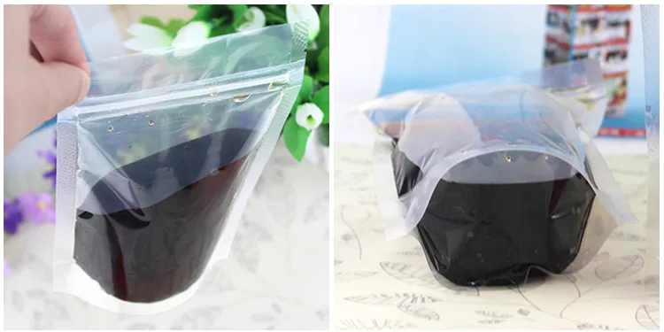 Оптовая продажа 100 шт 13x20 см + 4 160 микрон двойной прозрачный пластиковый пакет для