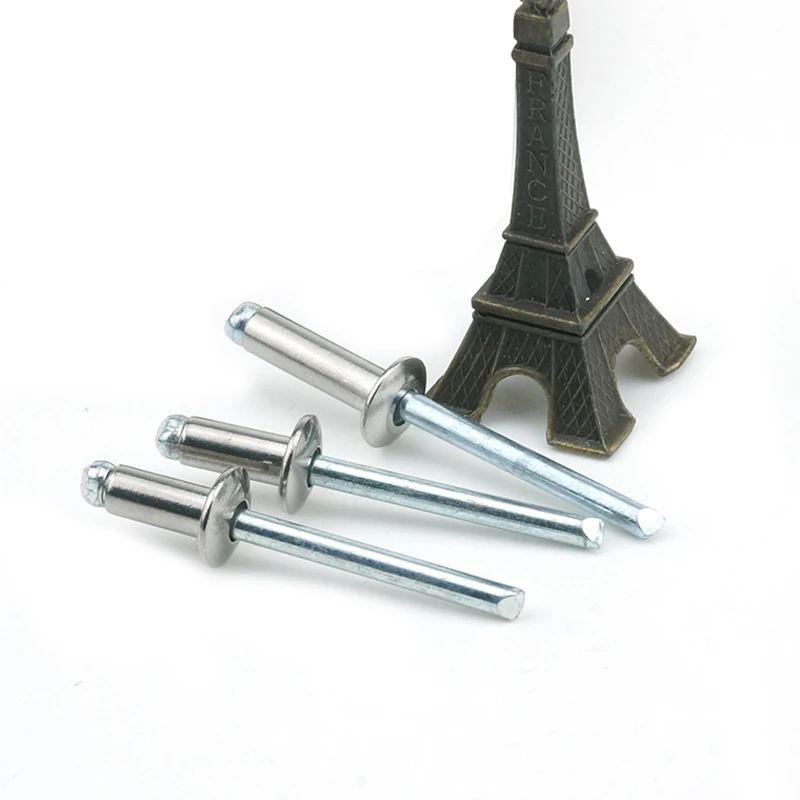 LUHUICHANG M3.2 Нержавеющая сталь Грибок Винт Вытяжной Ривет Сломанный Мандриль Слепая Гвоздь Всплывающий Ривет Самозапирающийся Ривет Мебель.