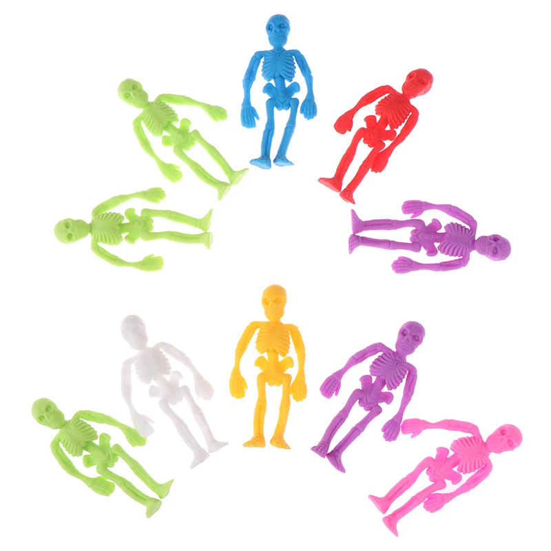 

New 10 Piece Novelty Funny Anti-stress skeleton Toys Kids Party Favors Supplies Squeeze Stress Relief Toy Kid gift