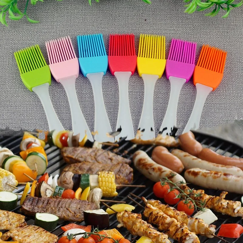 

1 piece barbecue silicone heat-resistant oil brush baking pastry oil brush cake bread butter kitchen barbecue baking cook tools