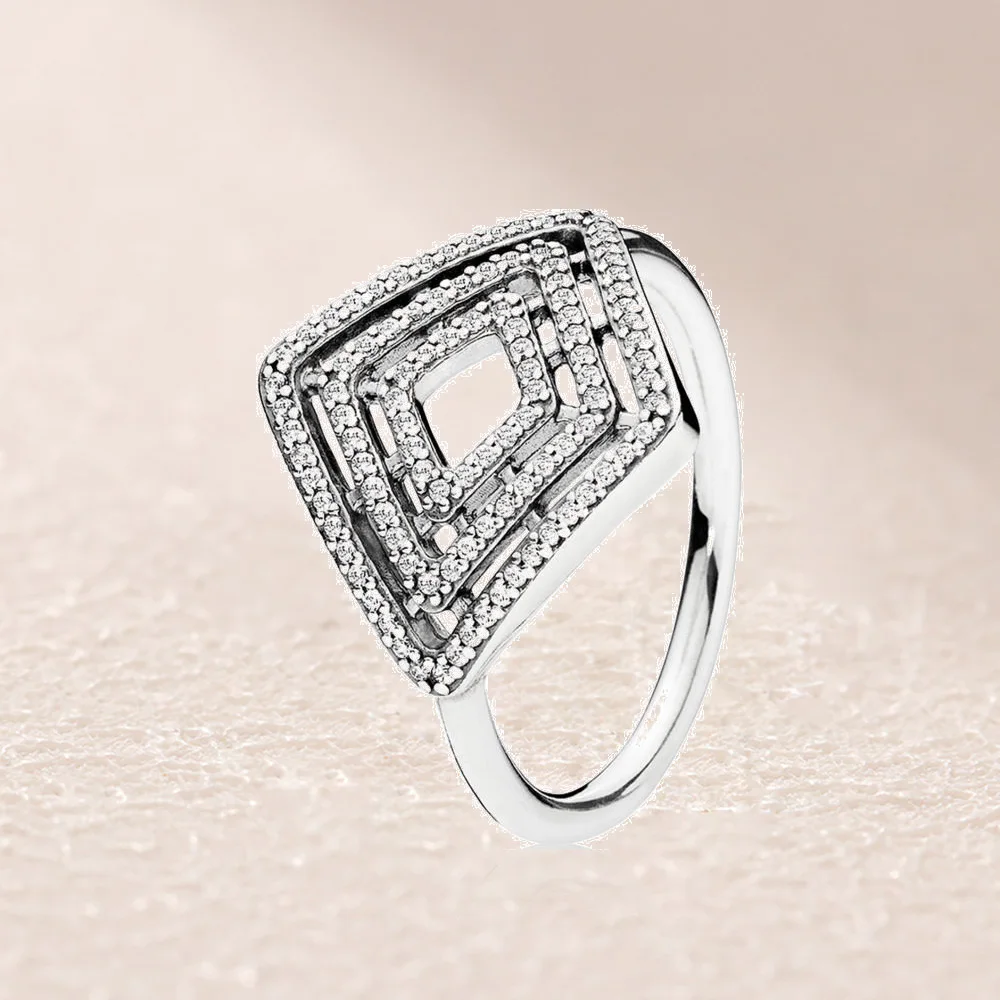 

196210CZ GEOMETRIC LINES RING