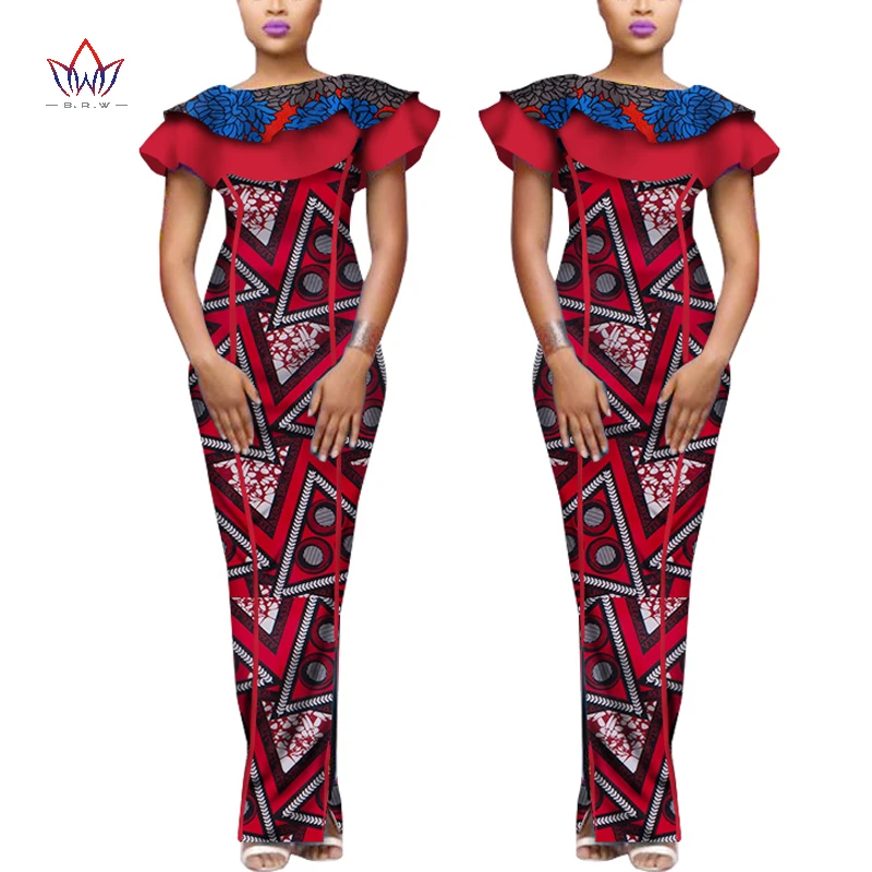 Летнее женское платье макси без рукавов африканская мода Анкары головной платок