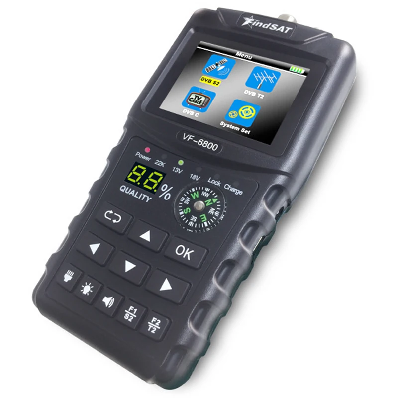 VF-6800 спутниковый Finder Meter Dvb-T2/DVB S2/DVB C Combo Sat Dvb T2 приемник Satfinder US Plug | Инструменты