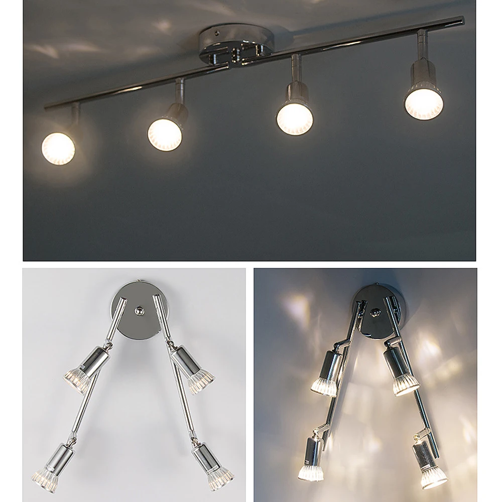 Rotatable Showcase Living Room LED Spot Lights Angle Adjustable Cabinet Ceiling Light GU10 No-include Bulb 1 /2/3/4 Heads | Освещение