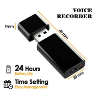 hnsat mini usb audio recorder voice activation recording one button recording support 4gb 64gb tf card