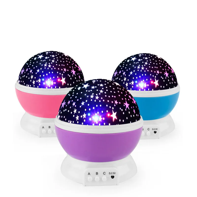 Светодиодная красочная вращающаяся романтическая проекционная лампа с