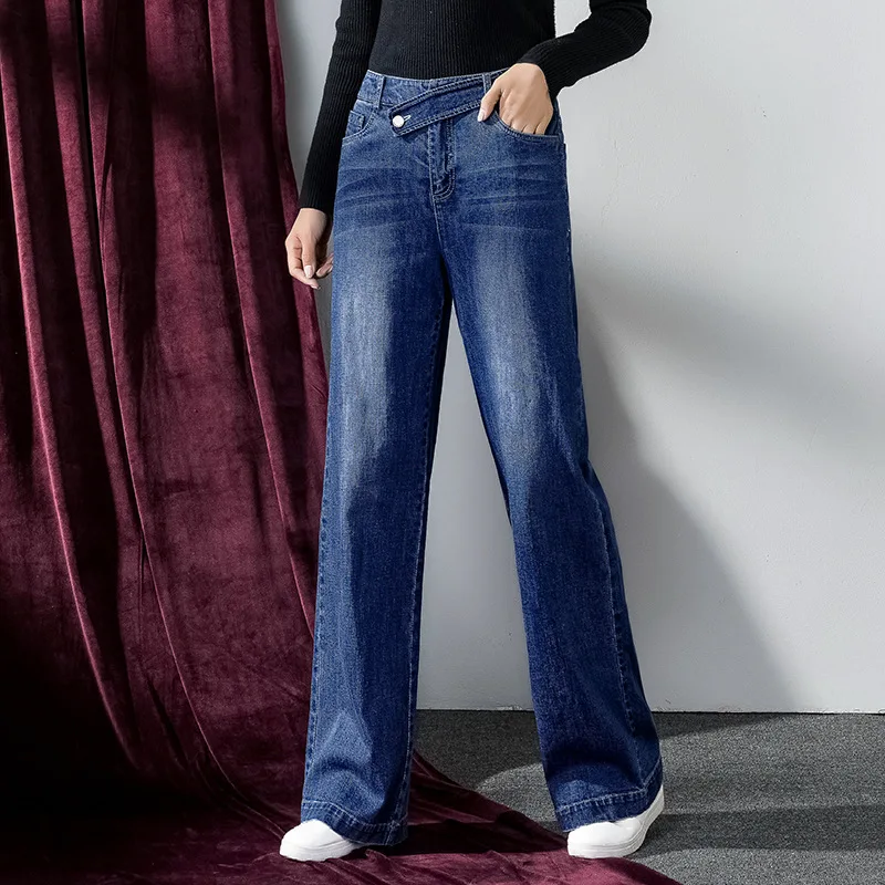 Новые женские двухслойные бархатные теплые плотные джинсы прямые длинные зимние