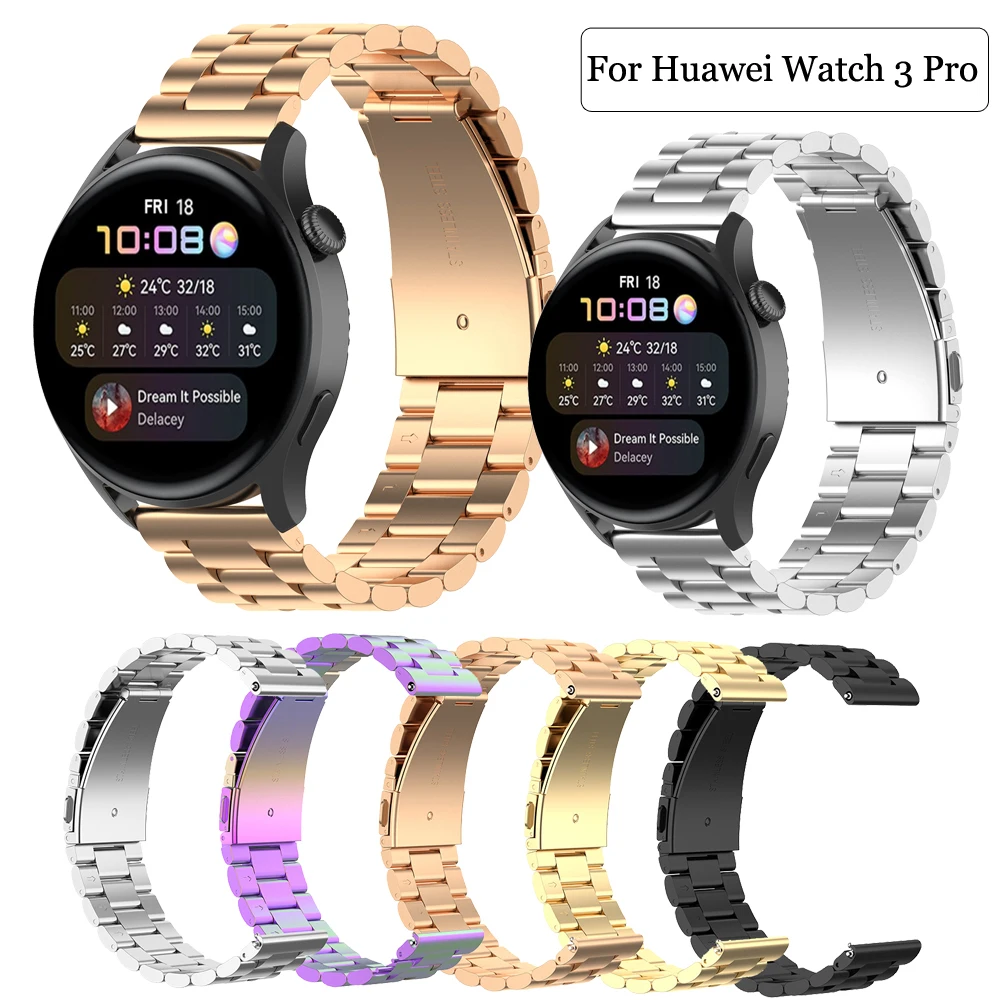 

Ремешок 22 мм металлический из нержавеющей стали для Huawei Watch 3 Pro, браслет для Huawei Watch GT2 Pro GT2 46 мм GT 2e