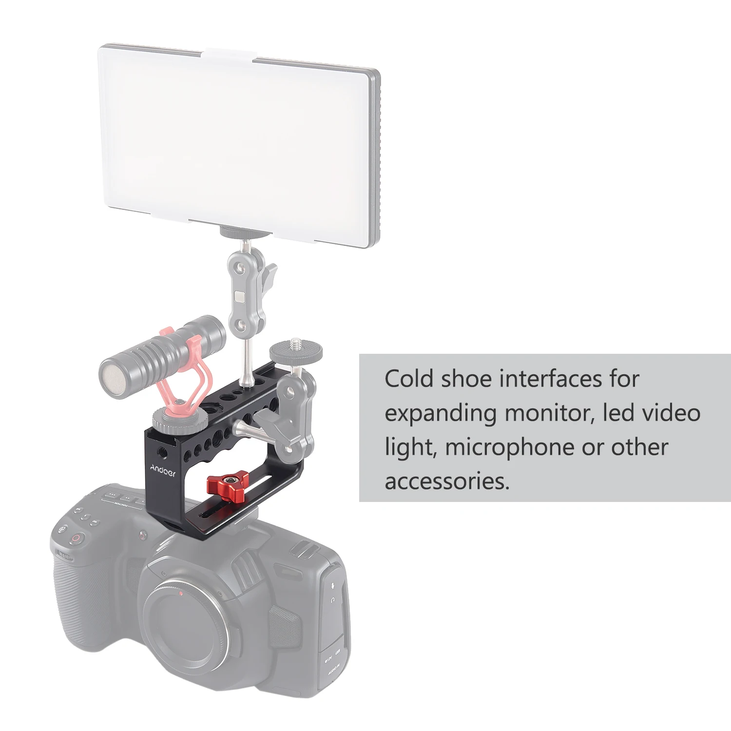 Камера andoer с верхней ручкой ручка для сыра креплением холодного башмака 1/4 дюйма