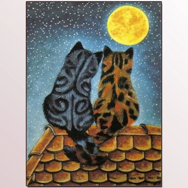 Лучший друг 5D полная Алмазная картина животное круглая квадратная вышивка кошка