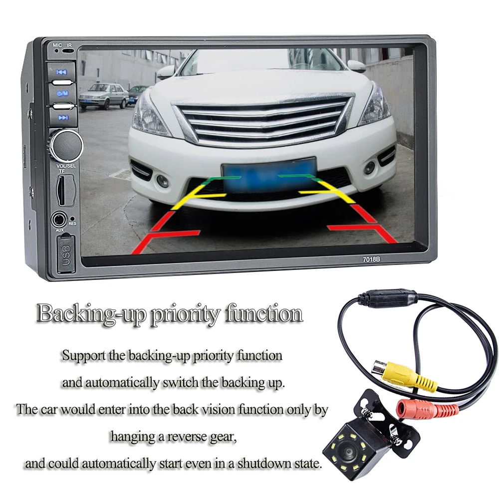 2 автомобиля радио один Din Bluetooth HD 7 &quotMP5 плеер сенсорный экран FM SD USB Aux входной