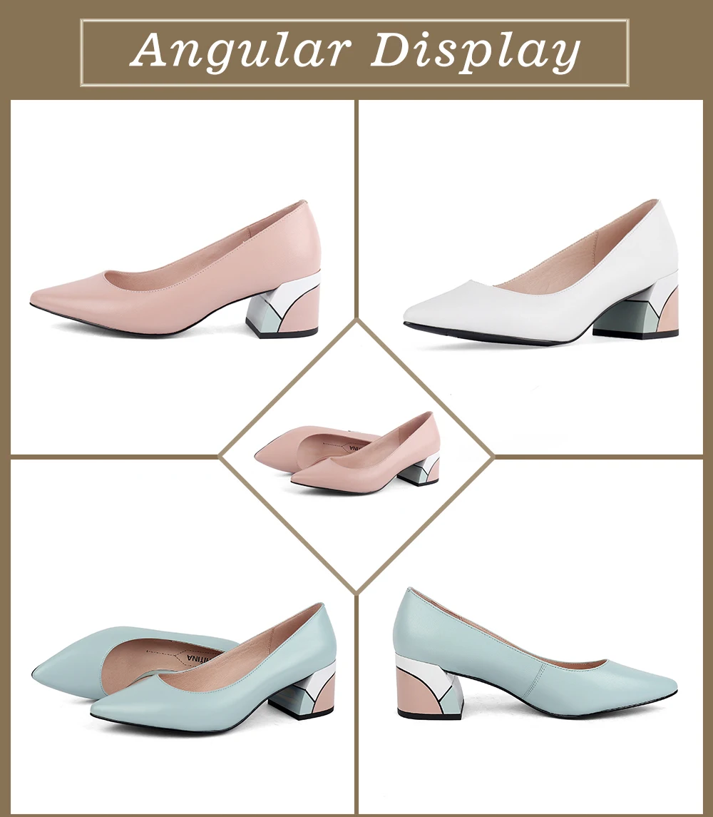 SOPHITINA/Дизайнерские Туфли-лодочки на квадратном каблуке; высококачественные туфли-лодочки из натуральной кожи с острым носком; удобная женская обувь ручной работы; C565