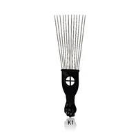 salon use black metal african american square pick hair combs black fist curly hair afro hair comb for hairdressing styling tool